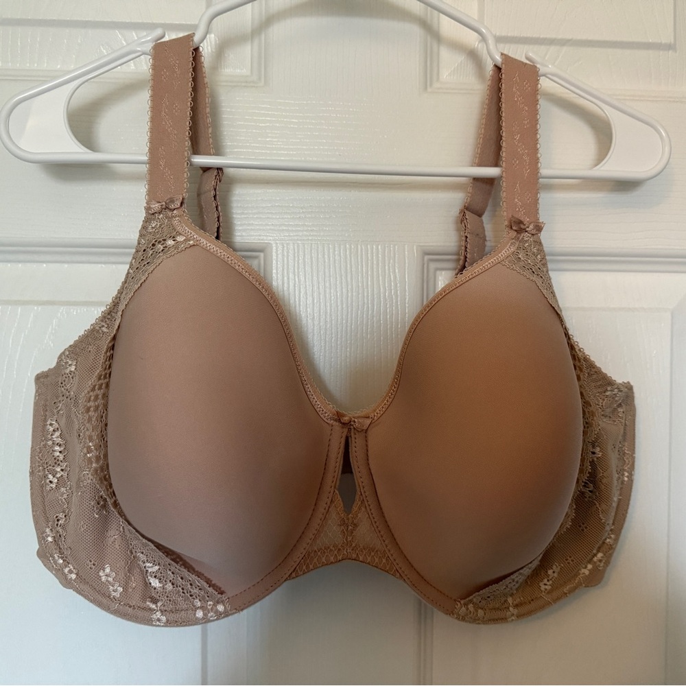 Nude Lace Underwire Full Coverage Bra